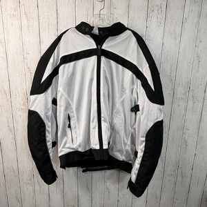 BILT NWOT Men's Motorcycle Riding Jacket Black‎ White Removable Liner Size 2XL